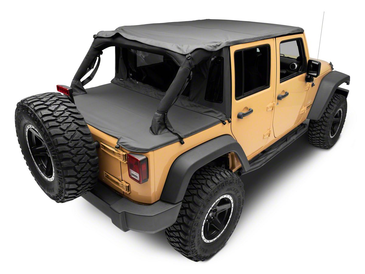 Jeep Wrangler TrailView Tonneau Top; Black Diamond (07-18 Jeep Wrangler JK  4-Door) - Free Shipping