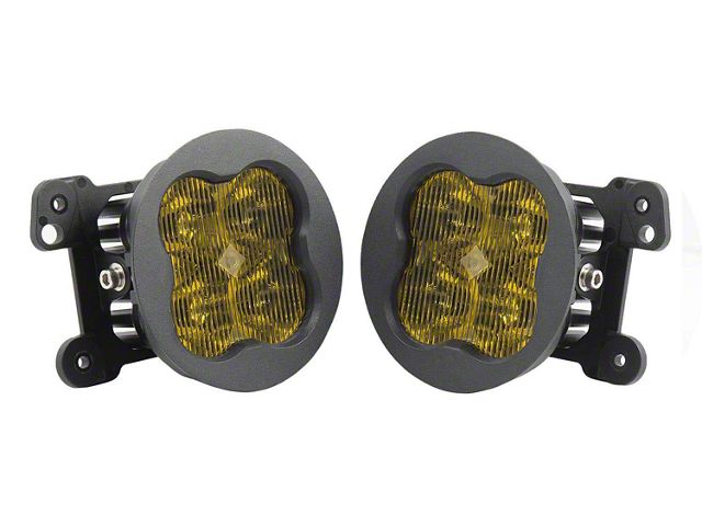 Diode Dynamics SS3 Pro Type M LED Fog Light Kit; Yellow Fog (20-24 Jeep Gladiator JT Launch Edition, Overland & Rubicon w/ Plastic Front Bumper)