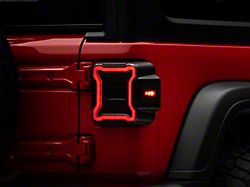Raxiom LED Tail Lights; Black Housing; Smoked Lens (18-22 Jeep Wrangler JL w/ Factory Halogen Tail Lights)