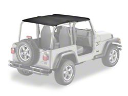 Bestop Safari-Style Header Bikini Top; Black Denim (97-02 Jeep Wrangler TJ)