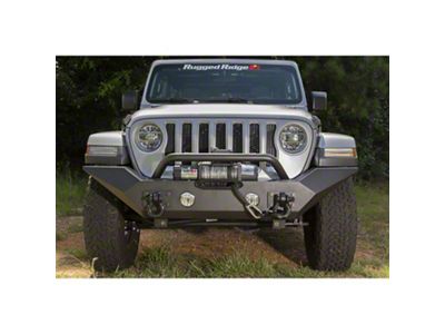 Rugged Ridge Spartan Front Bumper with High Clearance Ends and Over-Rider Hoop (18-24 Jeep Wrangler JL)