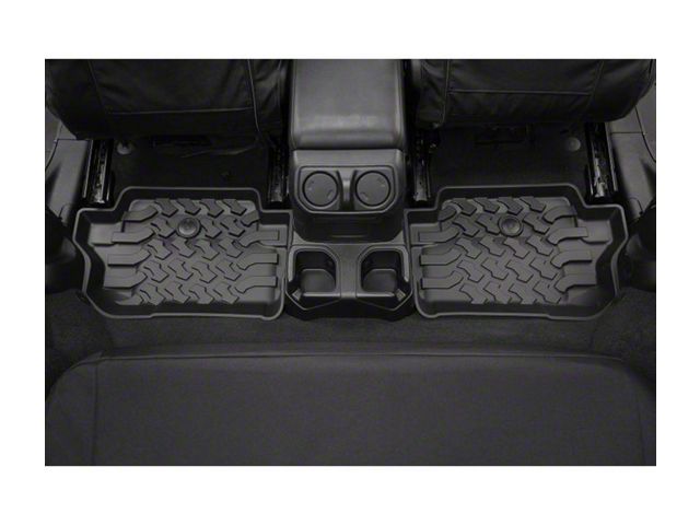 Bestop Rear Floor Mats; Black (18-24 Jeep Wrangler JL 2-Door, Excluding 4xe)