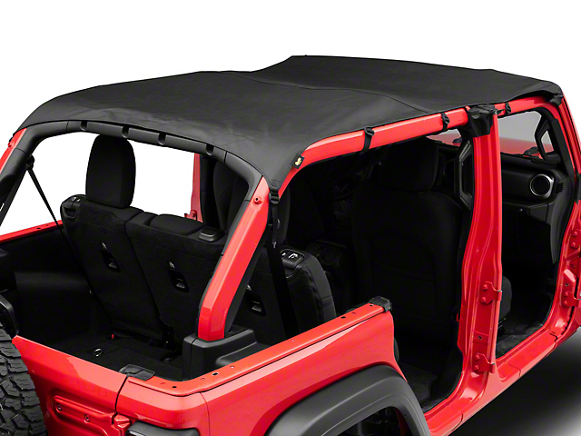 Bestop Safari-Style Header Bikini Top; Black Diamond (18-23 Jeep Wrangler JL 4-Door)