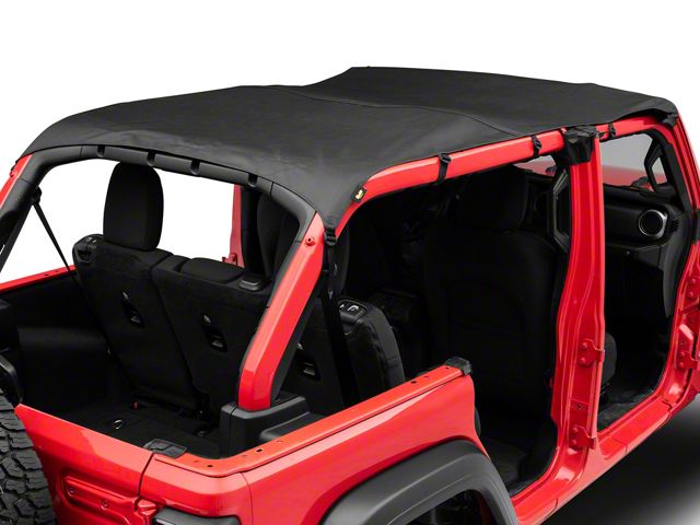 Bestop Safari-Style Header Bikini Top; Black Diamond (18-24 Jeep Wrangler JL 4-Door)