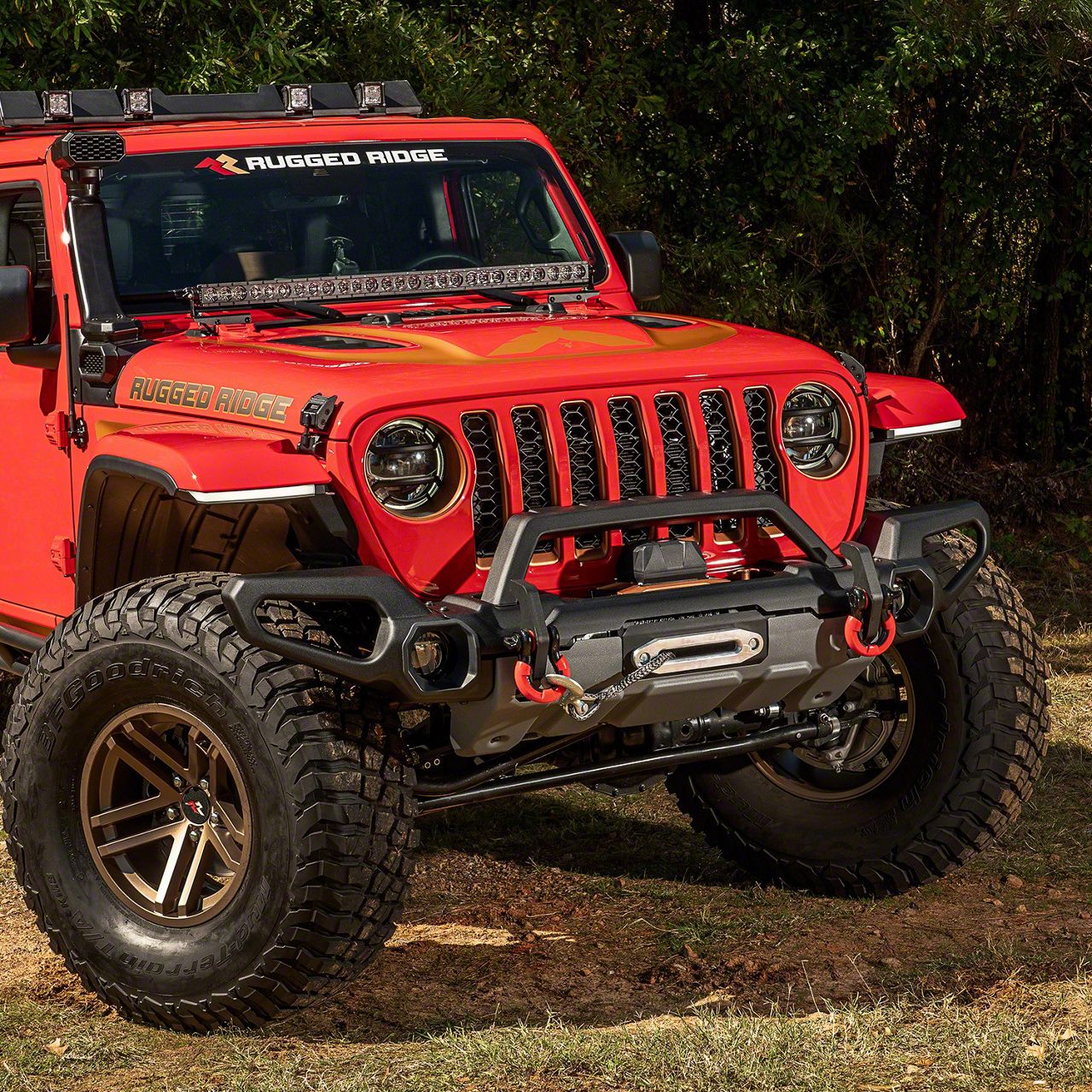 Rugged Ridge Jeep Wrangler Venator Front Bumper Over-Rider Hoop; Black ...