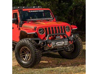 Rugged Ridge Venator Front Bumper with Over-Rider Hoop (20-23 Jeep Gladiator JT, Excluding Mojave)