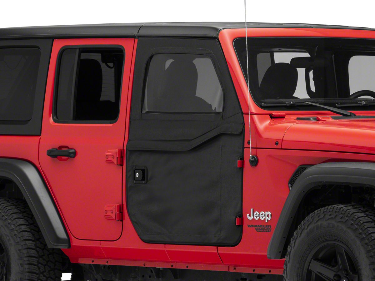 Bestop 2-Piece Full Fabric Front Doors; Black Diamond (18-23 Jeep Wrangler  JL)