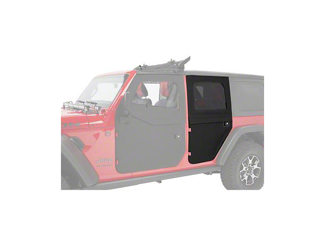 Bestop 2-Piece Full Fabric Rear Doors; Black Diamond (18-23 Jeep Wrangler JL 4-Door)