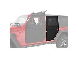 Bestop 2-Piece Full Fabric Rear Doors; Black Twill (18-24 Jeep Wrangler JL 4-Door)