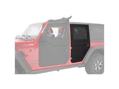 Bestop 2-Piece Full Fabric Rear Doors; Black Diamond (18-24 Jeep Wrangler JL 4-Door)