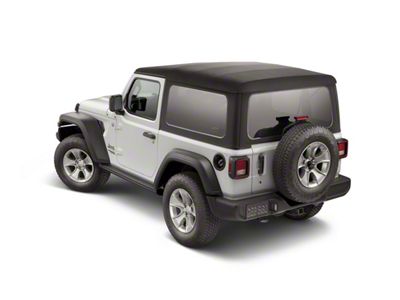 Mopar Sunrider Soft Top with Tinted Windows; Black Twill (18-24 Jeep Wrangler JL 2-Door)