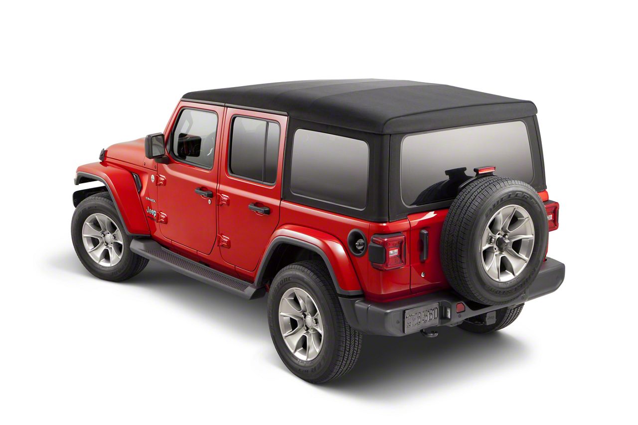 Mopar Jeep Wrangler Sunrider Soft Top with Tinted Windows; Black Twill