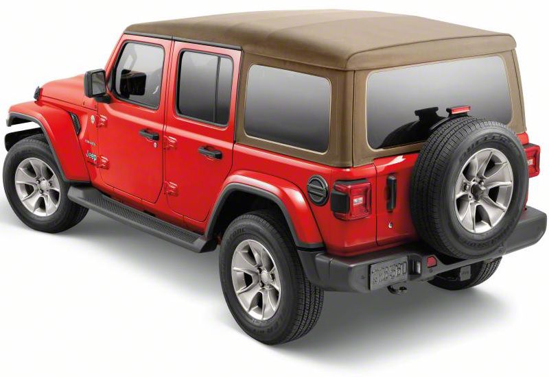 Mopar Jeep Wrangler Sunrider Soft Top with Tinted Windows; Tan Twill ...