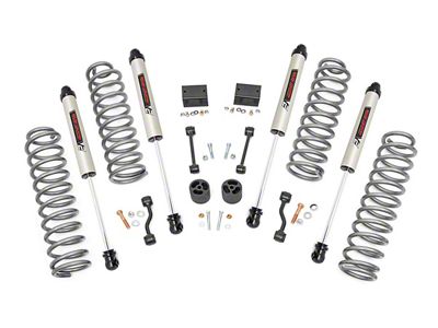 Rough Country 2.50-Inch Suspension Lift Kit with V2 Monotube Shocks (18-23 Jeep Wrangler JL 4-Door, Excluding Rubicon)