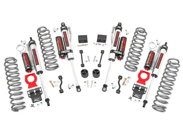 Rough Country 2.50-Inch Suspension Lift Kit with Vertex Reservoir Shocks (18-23 2.0L or 3.6L Jeep Wrangler JL 4-Door, Excluding 4xe & Rubicon)