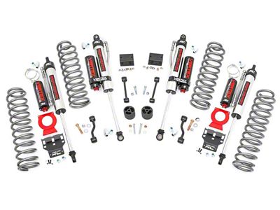 Rough Country 2.50-Inch Suspension Lift Kit with Vertex Reservoir Shocks (18-23 2.0L or 3.6L Jeep Wrangler JL 4-Door Rubicon, Excluding 4xe)