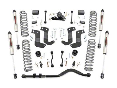 Rough Country 3.50-Inch Control Arm Drop Suspension Lift Kit with V2 Monotube Shocks (18-23 2.0L or 3.6L Jeep Wrangler JL 4-Door, Excluding 4xe & Rubicon)