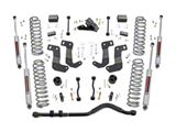 Rough Country 3.50-Inch Control Arm Drop Suspension Lift Kit with Vertex Reservoir Shocks (18-23 2.0L or 3.6L Jeep Wrangler JL 4-Door, Excluding 4xe & Rubicon)
