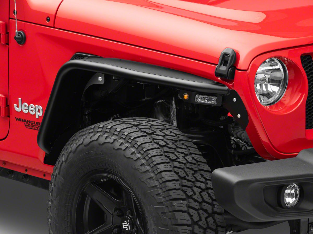 Fabtech Jeep Wrangler Front Steel Tube Fenders FTS24212 (18-23 Jeep Wrangler  JL) - Free Shipping