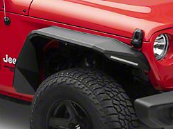 Road Armor Stealth Front Fender Flares with Switchback LED DRL; Textured Black (18-22 Jeep Wrangler JL)