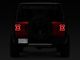 Skyline LED Tail Lights; Black Housing; Red Lens (18-24 Jeep Wrangler JL w/ Factory Halogen Tail Lights)