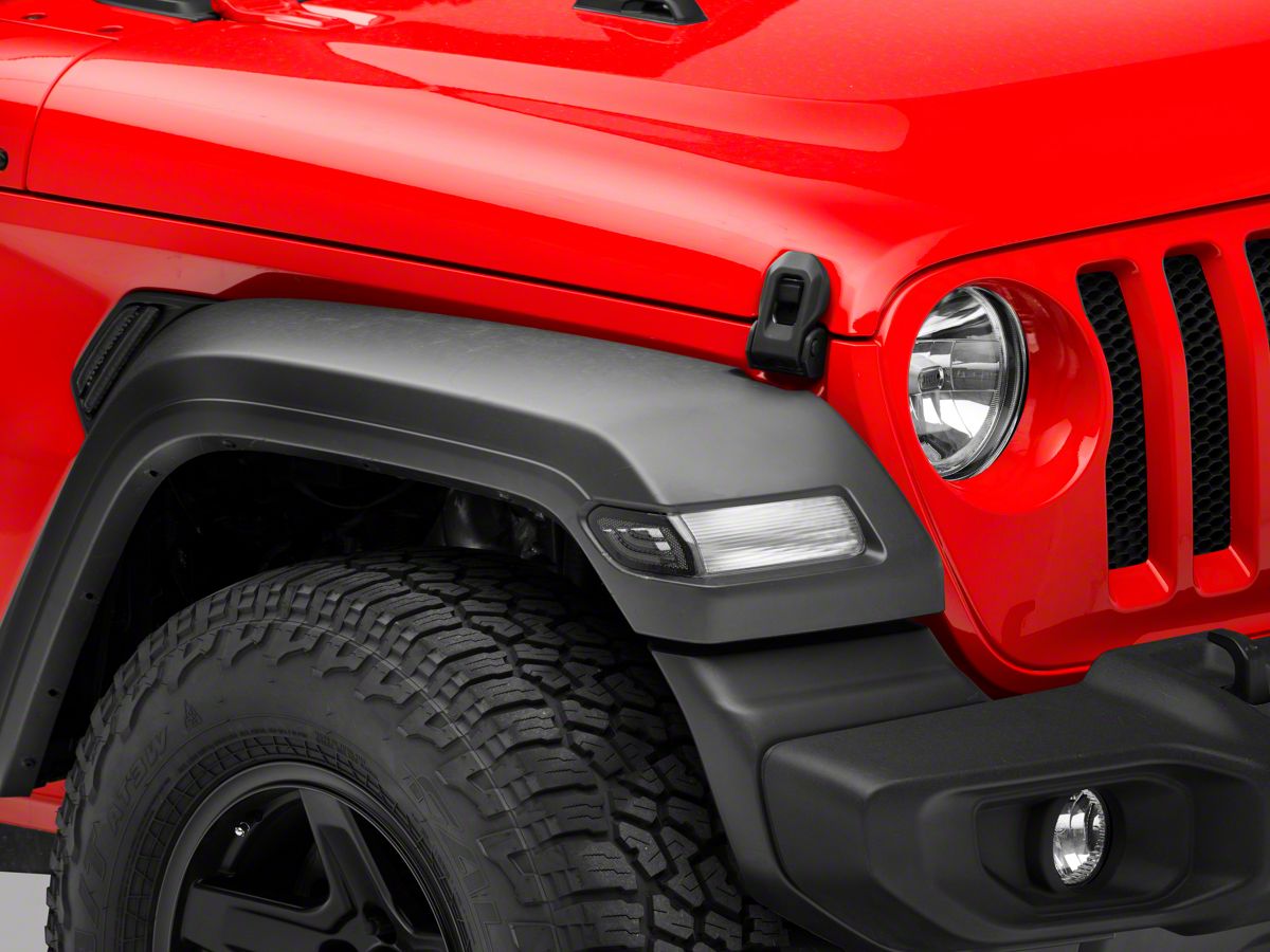 USA Version Side Marker Lights Compitable for Jeep Wrangler 2018 2019 2020 Front Wheel Eyebrow Light Kit,Smoke Lens BUNKER INDUST JL LED Fender Light Kit DRL with Sequential Turn Signal 