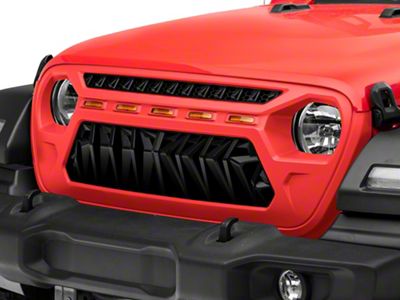 Mohave Grille with Marker Lights; Unpainted (18-23 Jeep Wrangler JL)