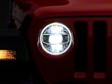 Skyline LED Headlights; Black Housing; Clear Lens (18-26 Jeep Wrangler JL)
