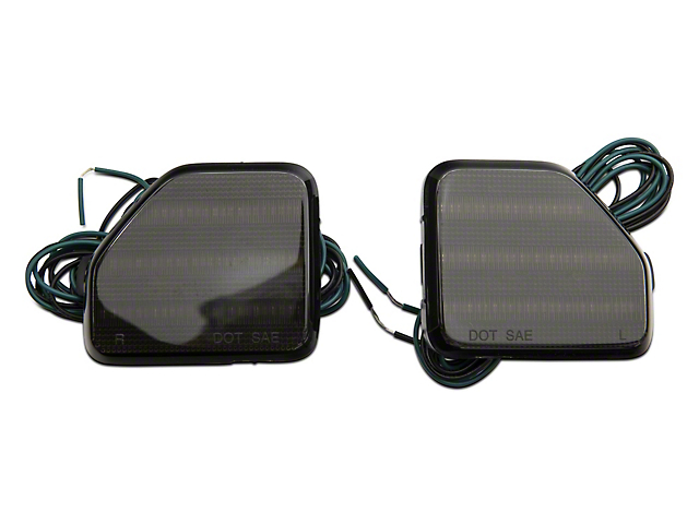 Raxiom Axial Series LED Rear Bumper Reflector Lights; Smoked (18-23 Jeep Wrangler JL Moab, Rubicon, Sahara)