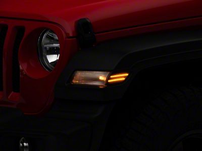 Raxiom Axial Series LED Fender Flare Marker Lights; Smoked (18-23 Jeep Wrangler JL)