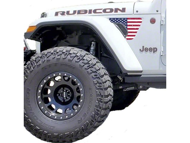 Under The Sun Inserts Fender Vent Decals; Distressed Old Glory (20-24 Jeep Gladiator JT)
