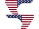 Under The Sun Inserts Fender Vent Decals; Distressed Old Glory (20-24 Jeep Gladiator JT)