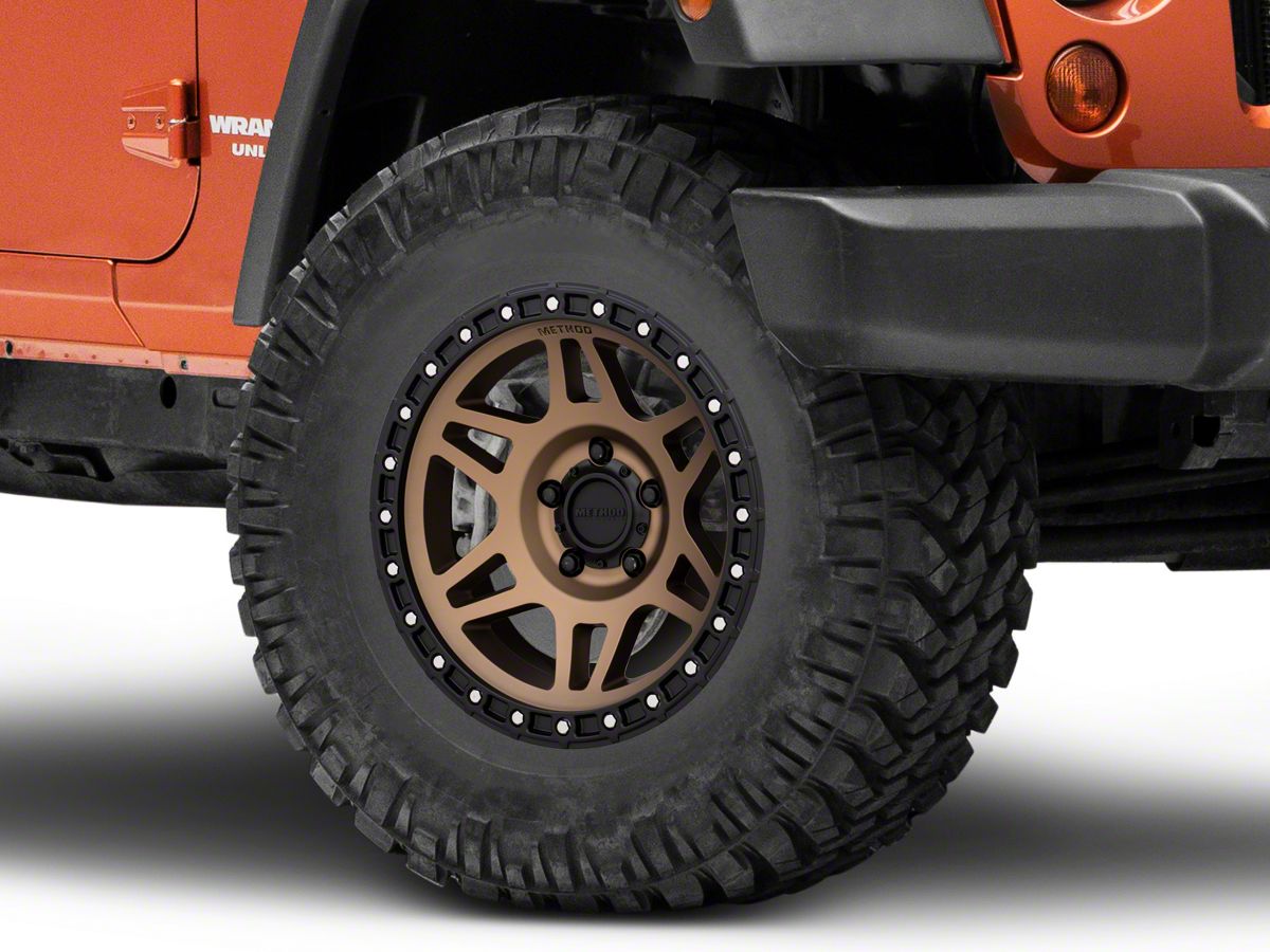 Method Race Wheels Jeep Wrangler MR312 Bronze Wheel; 17x9 MR31279050912N  (07-18 Jeep Wrangler JK)
