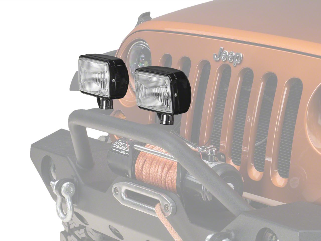 Rugged Ridge Jeep Wrangler 5x7 in. Halogen Fog Lights - Pair 15207.55 ...