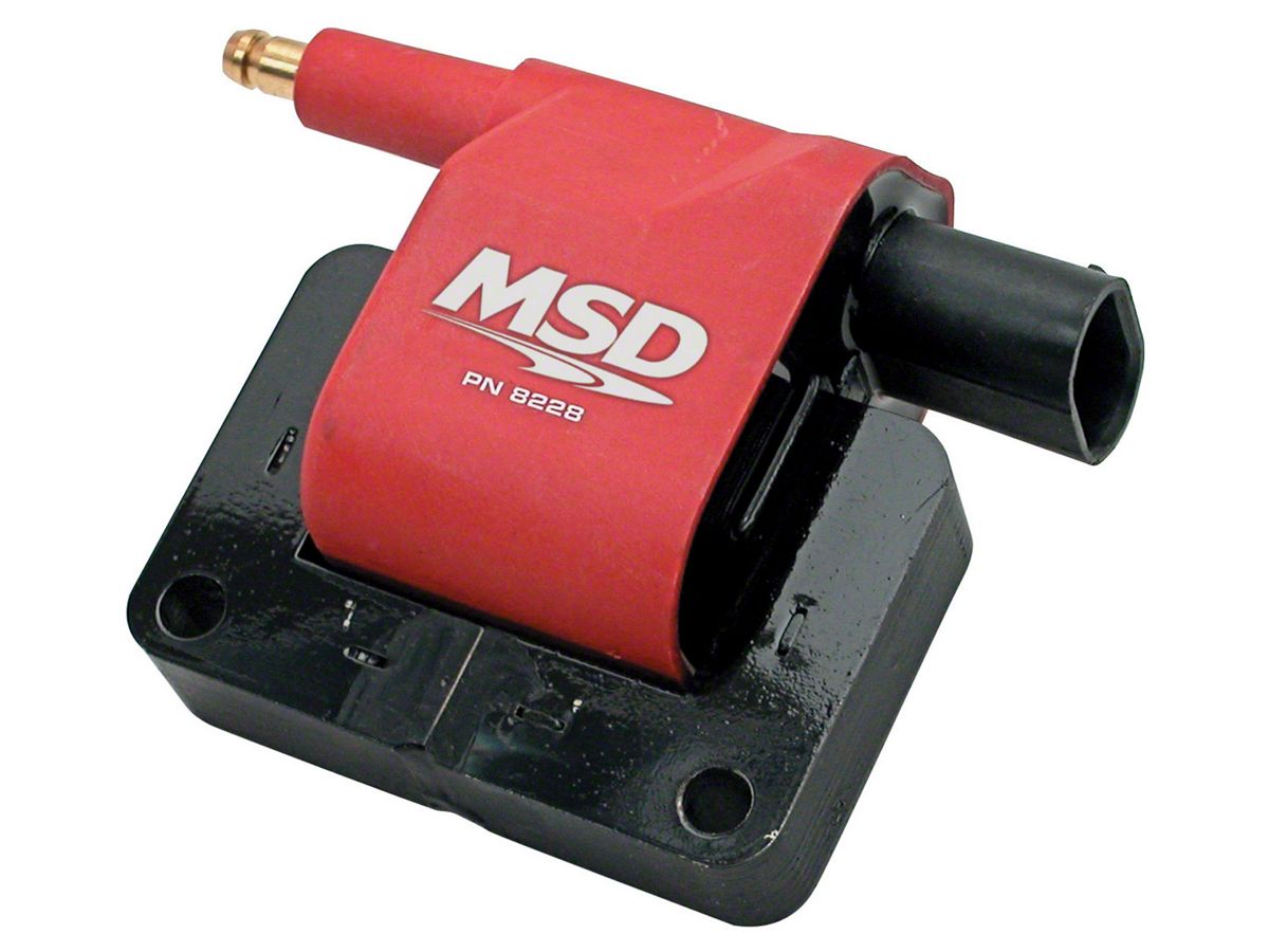 MSD Jeep Wrangler Blaster Series Ignition Coil; Red 8228 (92-95 Jeep  Wrangler YJ)