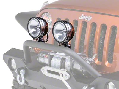 Rugged Ridge 6-Inch Round Halogen Fog Lights; Set of Two (Universal; Some Adaptation May Be Required)