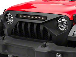 RedRock Diamond Eye Grille with LED Light Bar (18-24 Jeep Wrangler JL w/o TrailCam)