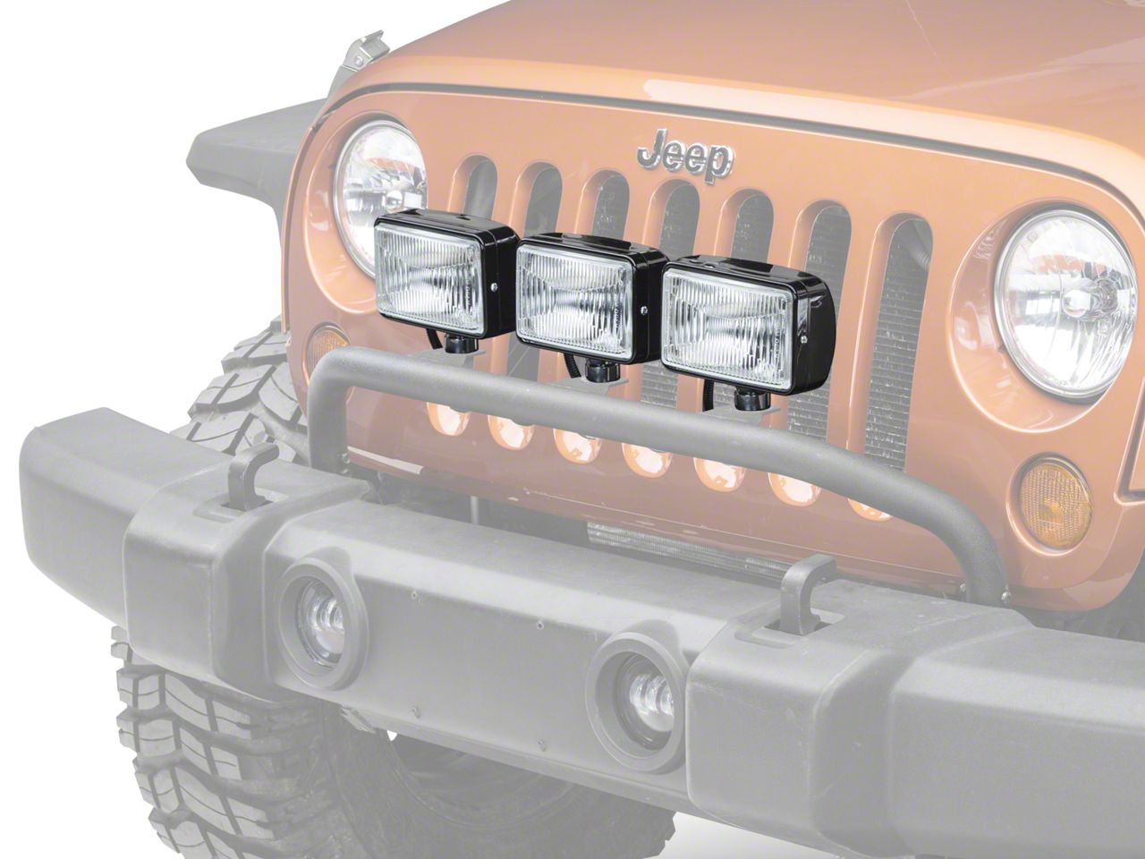 Rugged Ridge Toyota 4-Runner 5x7-Inch Halogen Fog Lights; Set of Three ...