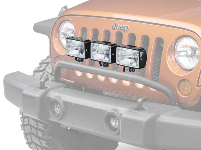 Rugged Ridge 5x7-Inch Halogen Fog Lights; Set of Three (Universal; Some Adaptation May Be Required)