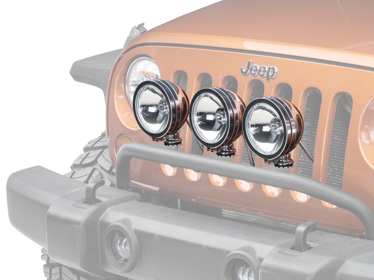 Rugged Ridge Jeep Wrangler 6 in. Halogen Fog Lights Stainless Steel