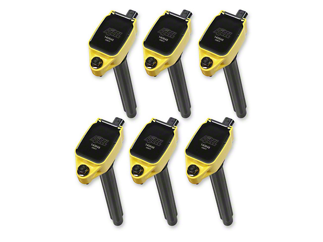Accel SuperCoil Ignition Coils; Yellow; 6-Pack (11-16 3.6L)