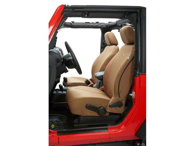 Bestop Front Seat Covers; Tan (18-24 Jeep Wrangler JL 4-Door)