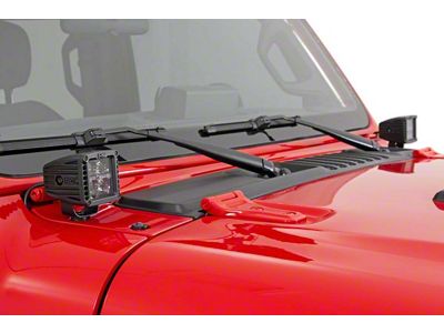 Rough Country 2-inch Black Series LED Cube Easy-Mount Kit (18-24 Jeep Wrangler JL, Excluding Rubicon 392)