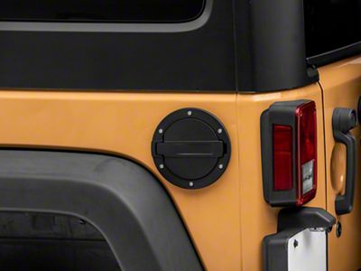 Gas Hatch Cover Locking Black Aluminum Jeep Wrangler JK year 07-18, 35,00