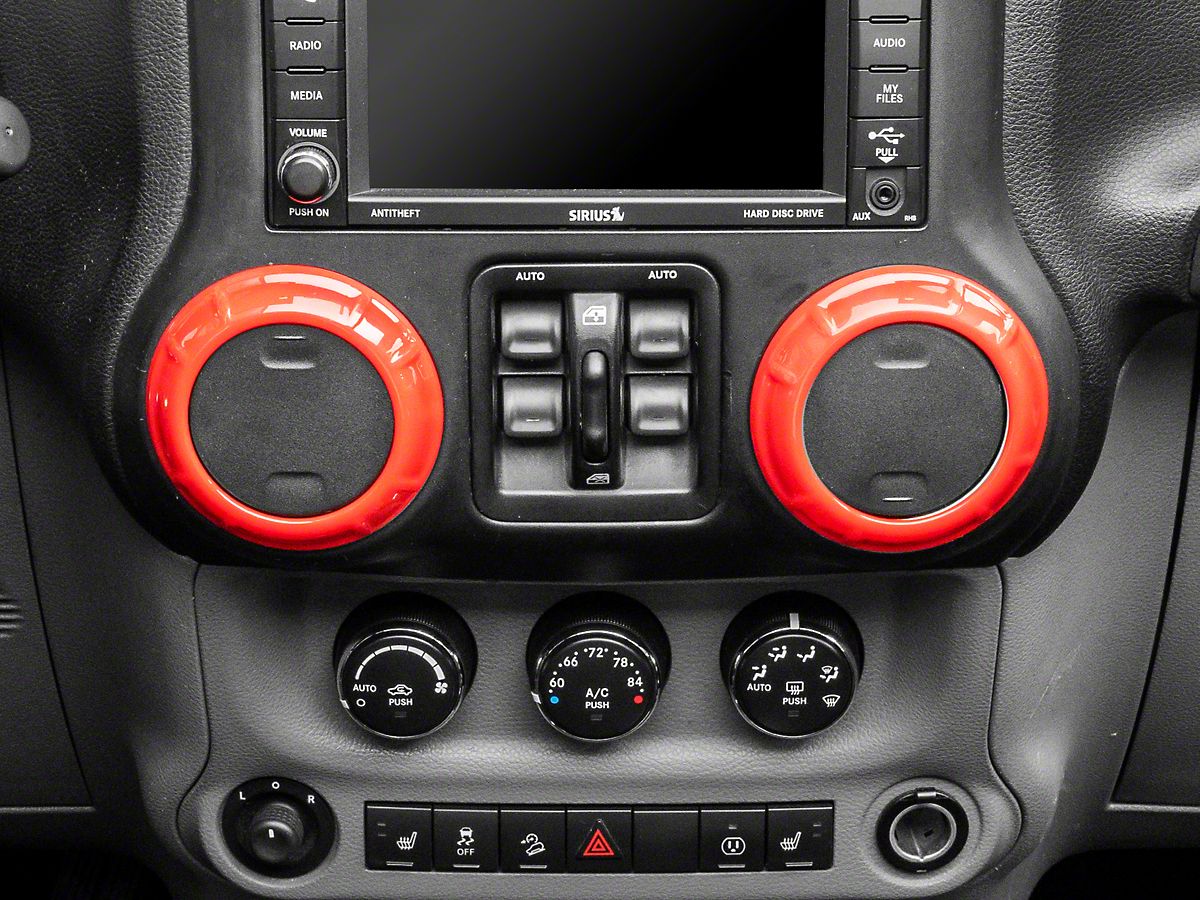 Red Interior Decor Trim Cover Kit for Jeep Wrangler 2011-2017 from Weathers  Auto Supply