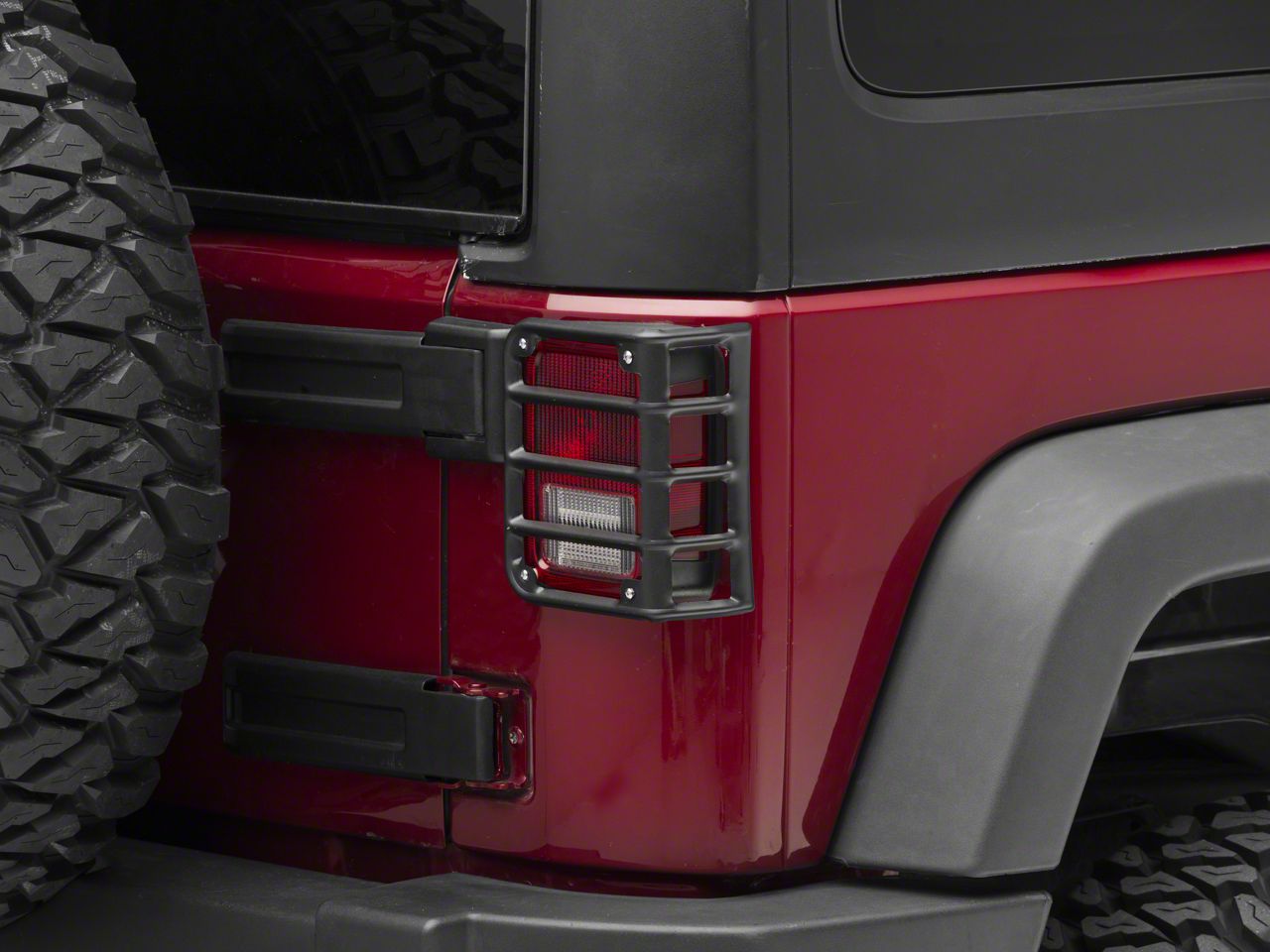 RedRock Jeep Wrangler Tail Light Guards; Matte Black J134463 (07-18 Jeep  Wrangler JK) Free Shipping