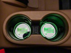 RedRock Alterum Series Color Changing LED Cup Holder Lighting with American Flag Logo (07-26 Jeep Wrangler JK & JL)