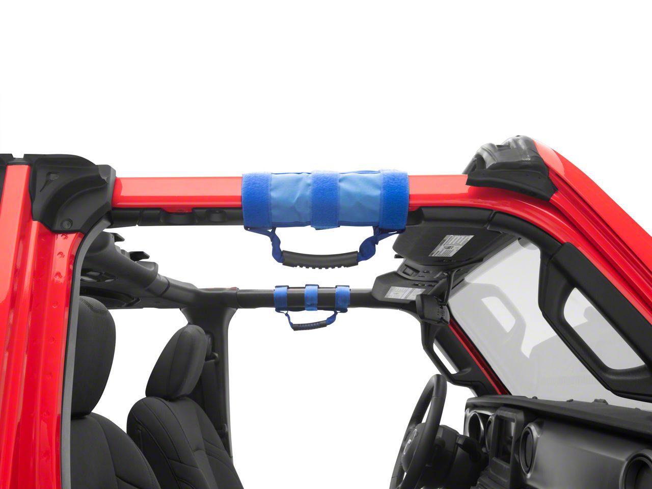 RedRock Jeep Wrangler Roll Bar Grab Handles; Black J134484 (0724 Jeep