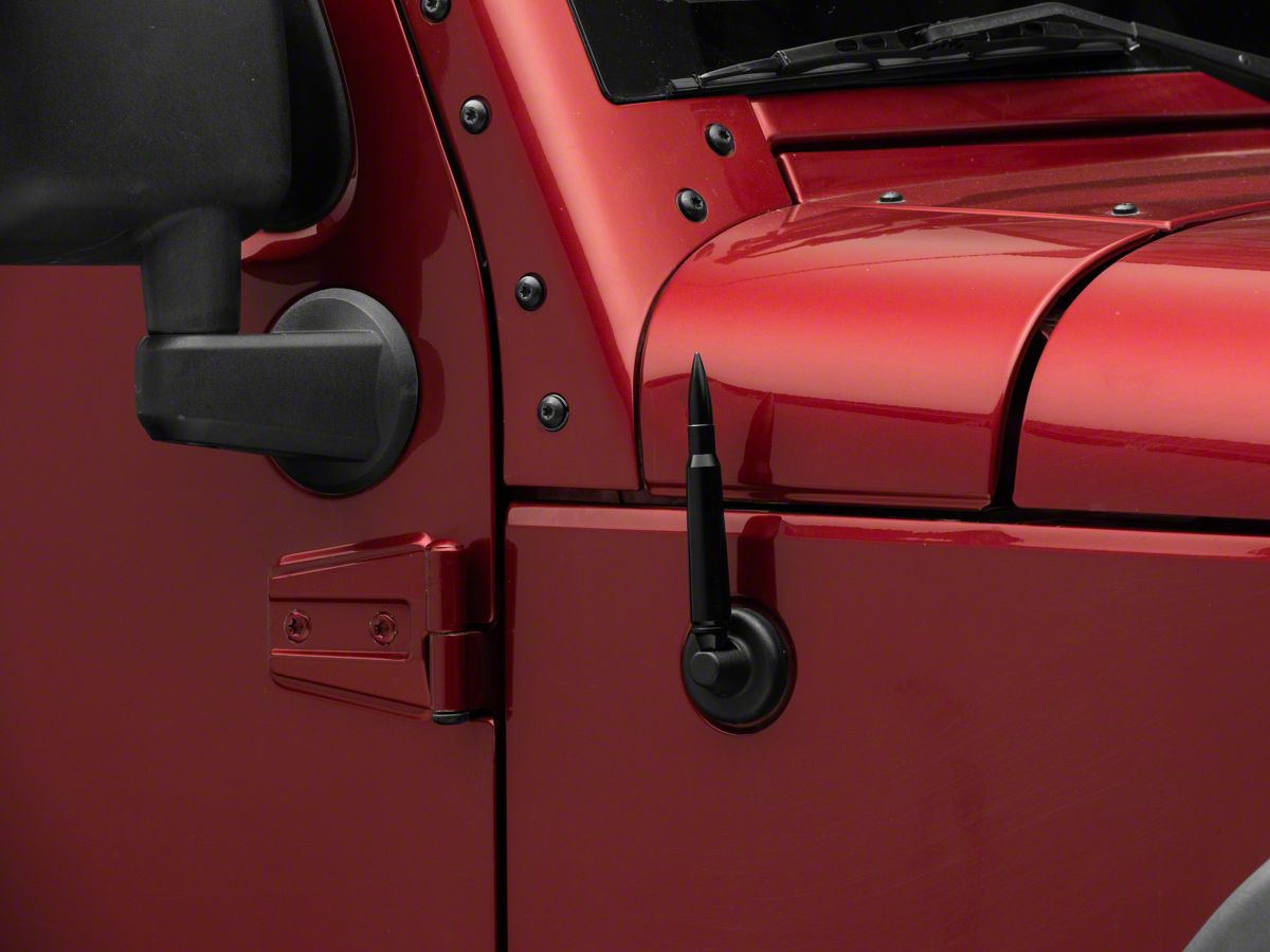 RedRock Jeep Wrangler Billet Aluminum Bullet Style Antenna J134485-JK  (07-18 Jeep Wrangler JK) - Free Shipping