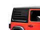 SEC10 Distressed Flag Hard Top Window Decal; Matte Black (18-24 Jeep Wrangler JL 2-Door)